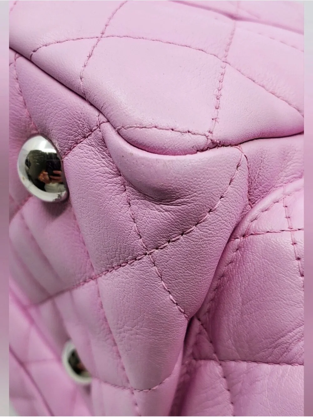 CHANEL Pink Cambon Reporter Bag